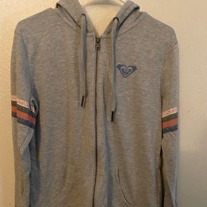 roxy zip up grey